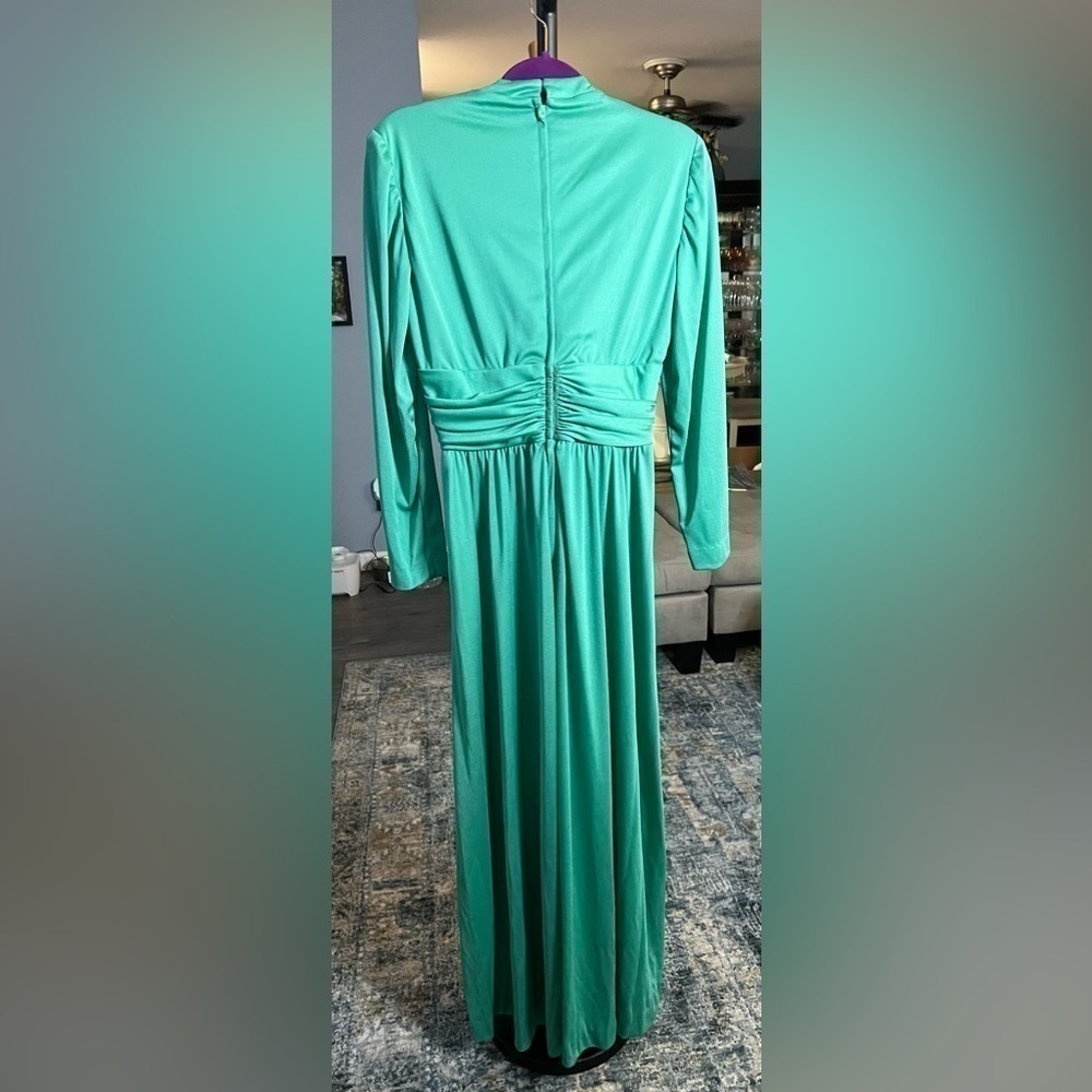 VINTAGE Lilli Diamond California Green Dress Medium - Picture 8 of 10